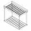 Fagor Stainless Steel Rolling Table for 4 Baskets MR4C