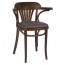 Fan Back Bentwood Arm Chair Upholstered