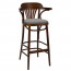 Fan Back Bentwood Bar Stool Upholstered BST-168 78cm