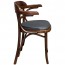 Fan Back Bentwood Arm Chair Upholstered B-165