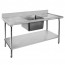 FED Economic 304 Grade SS Centre Single Sink Bench 1500x700x900 with 500x400x250 sink 1500-7-SSBC