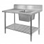 FED Single Right Sink Bench with Pot Undershelf SSB7-1200R/A