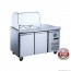 FED-X Two Door Salad Prep Fridge with Curve Glass Top - XTHP2100SALGC