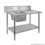 FED Single Left Sink Bench With Pot Undershelf SSB7-1500L/A