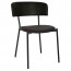 Fior Black Frame Dining Chair Fully Upholstered