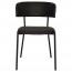Fior Black Frame Dining Chair Fully Upholstered