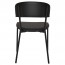 Fior Black Frame Dining Chair Fully Upholstered