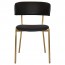 Fior Brass Frame Dining Chair Fully Upholstered