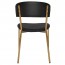 Fior Brass Frame Dining Chair Fully Upholstered