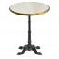 French Celestine Marble with Brass Edge Bistro Table