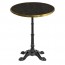 French Celestine Marble with Brass Edge Bistro Table