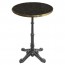 French Paris Marble Style with Brass Edge Bistro Table