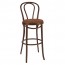 Genuine No 18 Bentwood Bar Stool with Back and Padded Seat 78cm
