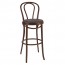 Genuine No 18 Bentwood Bar Stool with Back and Padded Seat 78cm