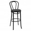 Genuine No 18 Bentwood Bar Stool with Back and Padded Seat 78cm