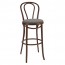 Genuine No 18 Bentwood Bar Stool with Back and Padded Seat 78cm