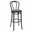 Genuine No 18 Bentwood Bar Stool with Back and Padded Seat 78cm