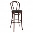 Genuine No 18 Bentwood Bar Stool with Back and Padded Seat 78cm