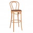 Genuine No 18 Bentwood Bar Stool with Back and Padded Seat 78cm