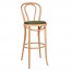 Genuine No 18 Bentwood Bar Stool with Back and Padded Seat 78cm