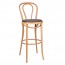 Genuine No 18 Bentwood Bar Stool with Back and Padded Seat 78cm