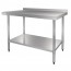 GJ506 Vogue Stainless Steel Table with Upstand - 900x700x900mm