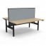 Halo Plus Back to Back Desk Workstation With Screen H+2P1275 NO/BL-1200