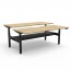 Halo Plus Back to Back Desk Workstation With Cable Tray H+2PCT1275-NO/BL-1200