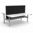 Halo Plus Back to Back Desk Workstation With Screen and Cable Tray H+2PWSCT1275-NW/WS-1200