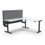 Halo Plus Corner Desk Workstation With Screen H+CNRWS1P1515 NW/BL-1515