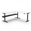 Halo Plus Corner Desk Workstation With Cable Tray H+CNRCT1P1515 NW/BL-1515