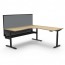Halo Plus Corner Desk Workstation With Screen and Cable Tray H+CNRWSCT1P1515 NO/BL-1515