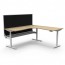 Halo Plus Corner Desk Workstation With Screen and Cable Tray H+CNRWSCT1P1515 NO/WS-1515