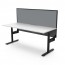 Halo Plus Single Sided Desk Workstation With Screen H+1P1275 NW/BL-1200