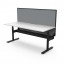 Halo Plus Single Sided Desk Workstation With Screen and Cable Tray H+1PWSCT1275 NW/BL-1200
