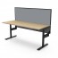 Halo Plus Single Sided Desk Workstation With Screen H+1P1275 NO/BL-1200