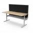 Halo Plus Single Sided Desk Workstation With Screen and Cable Tray H+1PWSCT1275 NO/WS-1200