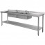 HC921 Vogue Double Bowl Sink Double Drainer - 2400mm x 700mm (90mm Drain)
