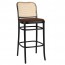 Hoffman Cane Back Upholstered Seat Bentwood Bar Stool BST-811/1