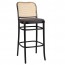 Hoffman Cane Back Upholstered Seat Bentwood Bar Stool BST-811/1