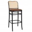 Hoffman Cane Back Upholstered Seat Bentwood Bar Stool BST-811/1