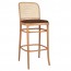Hoffman Cane Back Upholstered Seat Bentwood Bar Stool BST-811/1