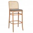 Hoffman Cane Back Upholstered Seat Bentwood Bar Stool BST-811/1