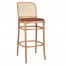 Hoffman Cane Back Upholstered Seat Bentwood Bar Stool BST-811/1