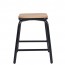 Industrial Stool Wooden Seat