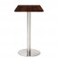 Jaquelina Dry Bar Oak Table Solid Timber Top Stainless Steel Base