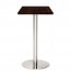 Jaquelina Dry Bar Oak Table Solid Timber Top Stainless Steel Base