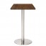 Jaquelina Wood Dry Bar Table Stainless Steel Base