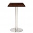 Jaquelina Wood Dry Bar Table Stainless Steel Base