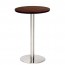 Jaquelina Dry Bar Table Solid Timber Top Stainless Steel Base